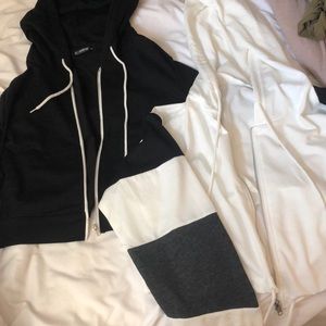 cropped shein zip up hoodies